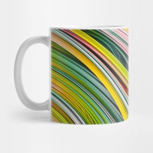 Pink, Yellow & Green Abstract Colorful Art Strands Mug